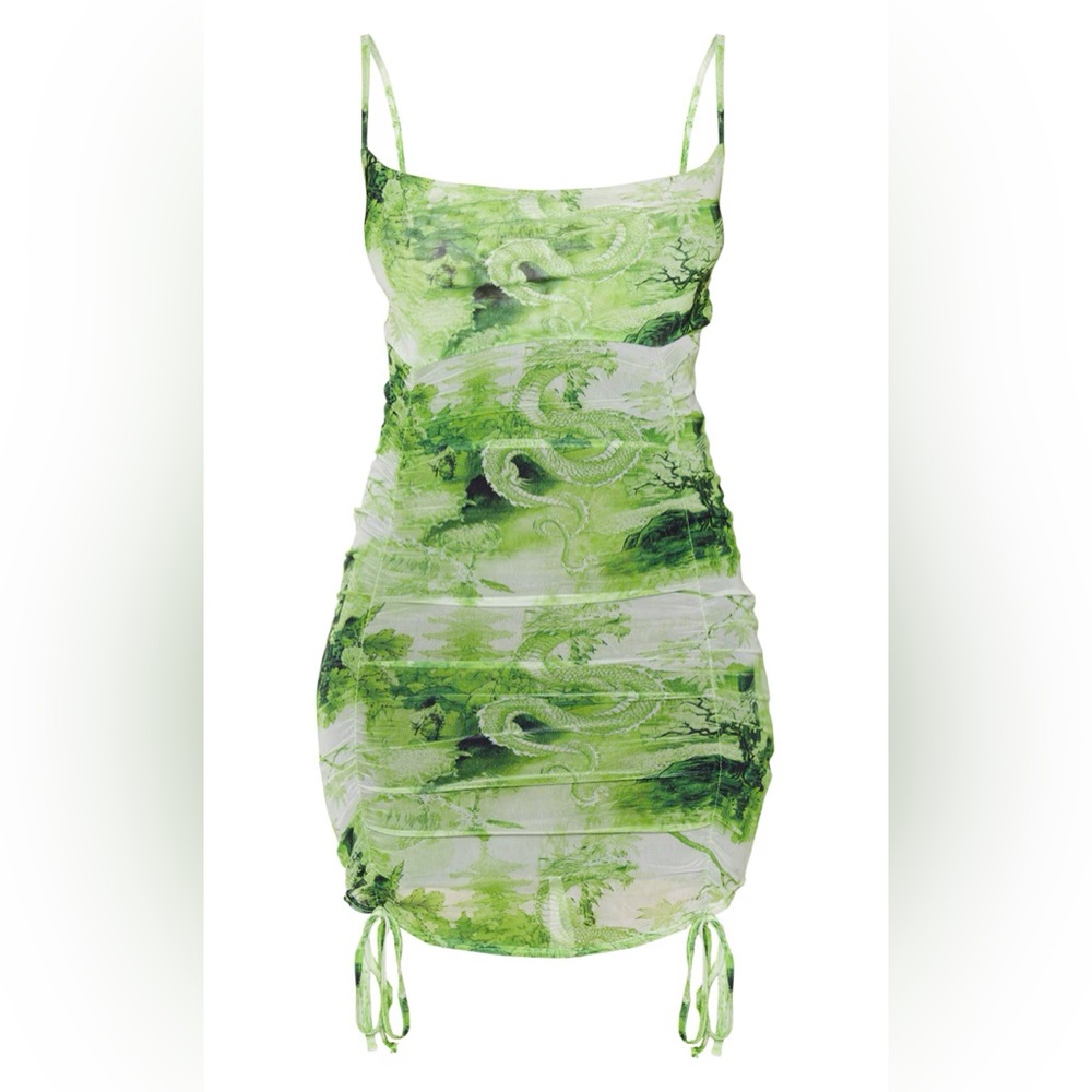 Dragon toile print dress